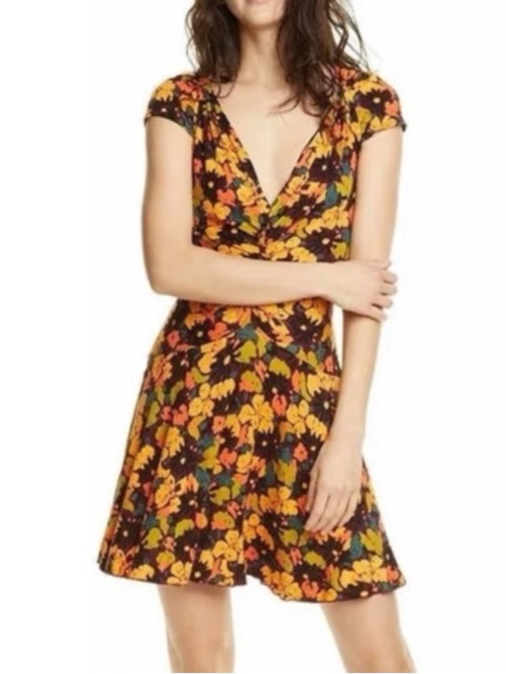 Free People Key to Your Heart Floral Mini Dress